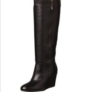 Steven by Steve Madden Meteour wedge black boots